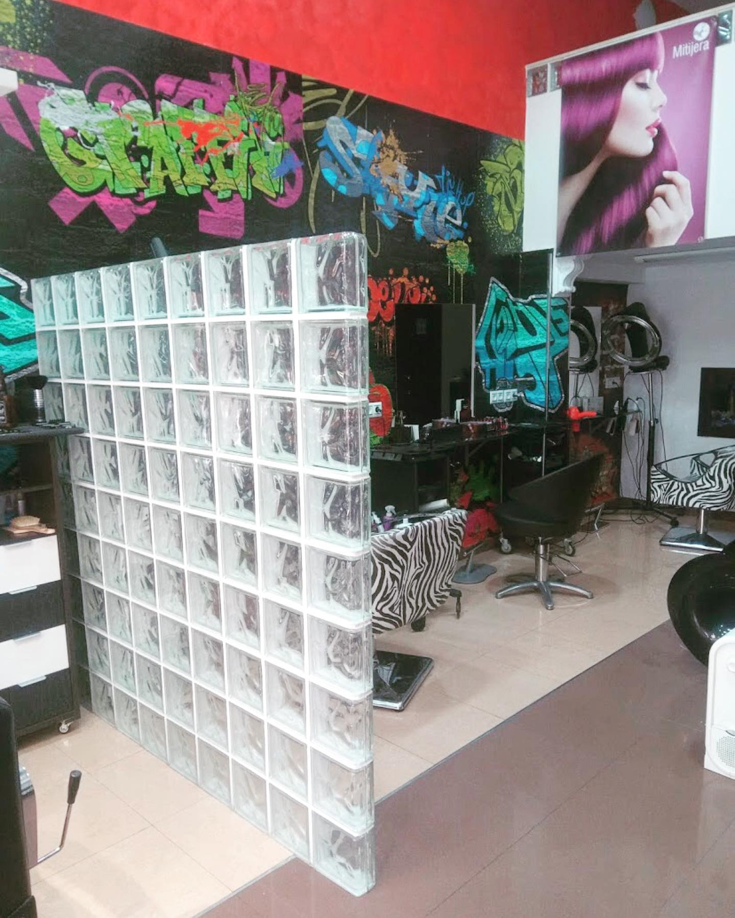 Interior de la peluquería